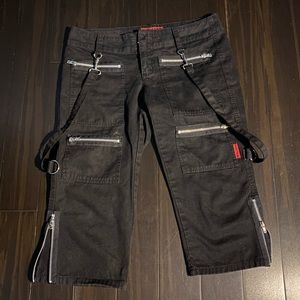 Vintage Tripp NYC black bondage capris sz 7